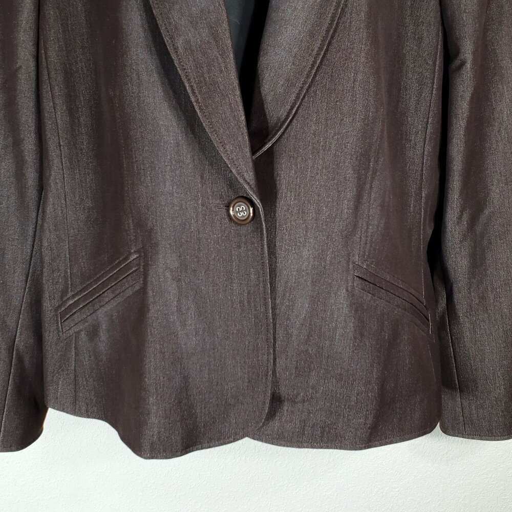 Le Suit Classic Brown Professional Women Blazer Jacket Size 18 Business Attire - Picture 9 of 12